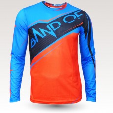 Bob jersey, long sleeve MTB Jersey, sublimated with zip and pocket, technical fabric jersey, confortable mtb jersey
