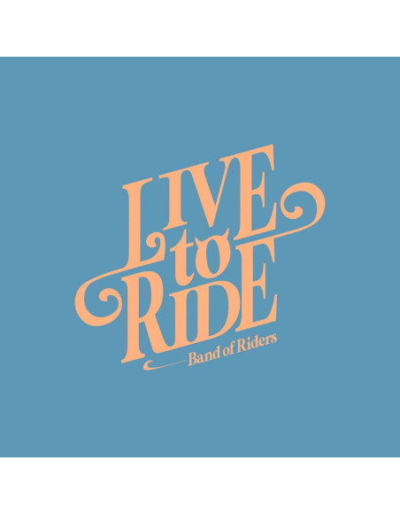 Tee-shirt coton VTT : Band of Riders  live to ride blue