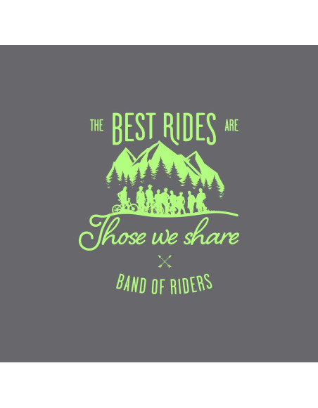 Tee-shirt coton VTT : Band of Riders best rides dgrey