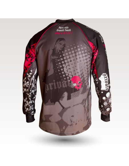 Trashy is an Original Mountain Biking Jersey designed by Band of Riders. Long sleeve, technical fabric and most comfortable jersey for enduro and downhill cycling