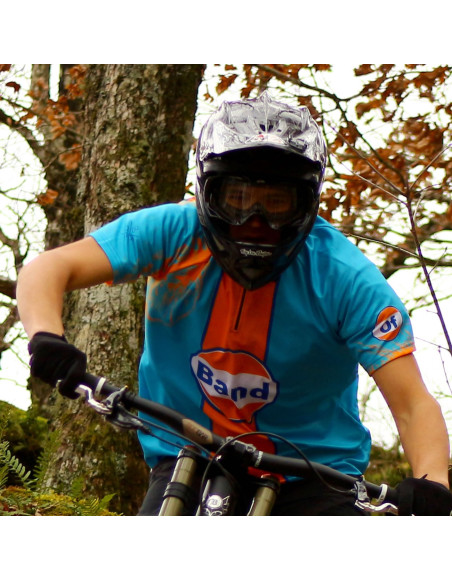 Le Mans jersey, short sleeves MTB Jersey, sublimated with zip and pocket, technical fabric jersey, confortable mtb jersey