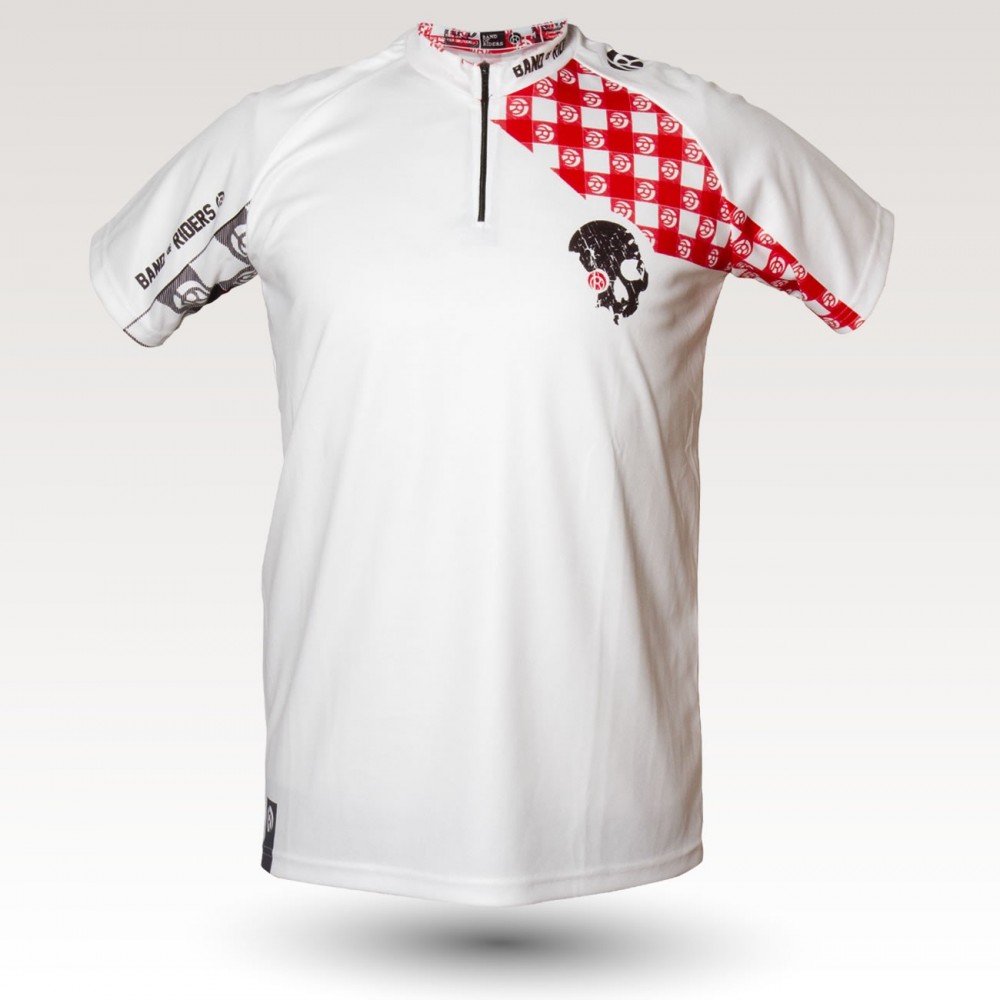 Maillot Racing pig, maillot VTT rando original à manches courtes sublimé avec zip et poche, maillot fibre technique, coupe ultra confort VTT