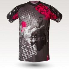 Maillot Trashy, maillot VTT rando original à manches courtes sublimé avec zip et poche, maillot fibre technique, coupe ultra confort VTT