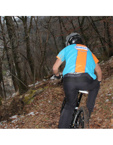 Le Mans jersey, short sleeves MTB Jersey, sublimated with zip and pocket, technical fabric jersey, confortable mtb jersey