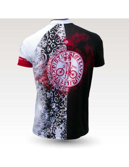 Xcalibur jersey, short sleeves MTB Jersey, sublimated with zip and pocket, technical fabric jersey, confortable mtb jersey