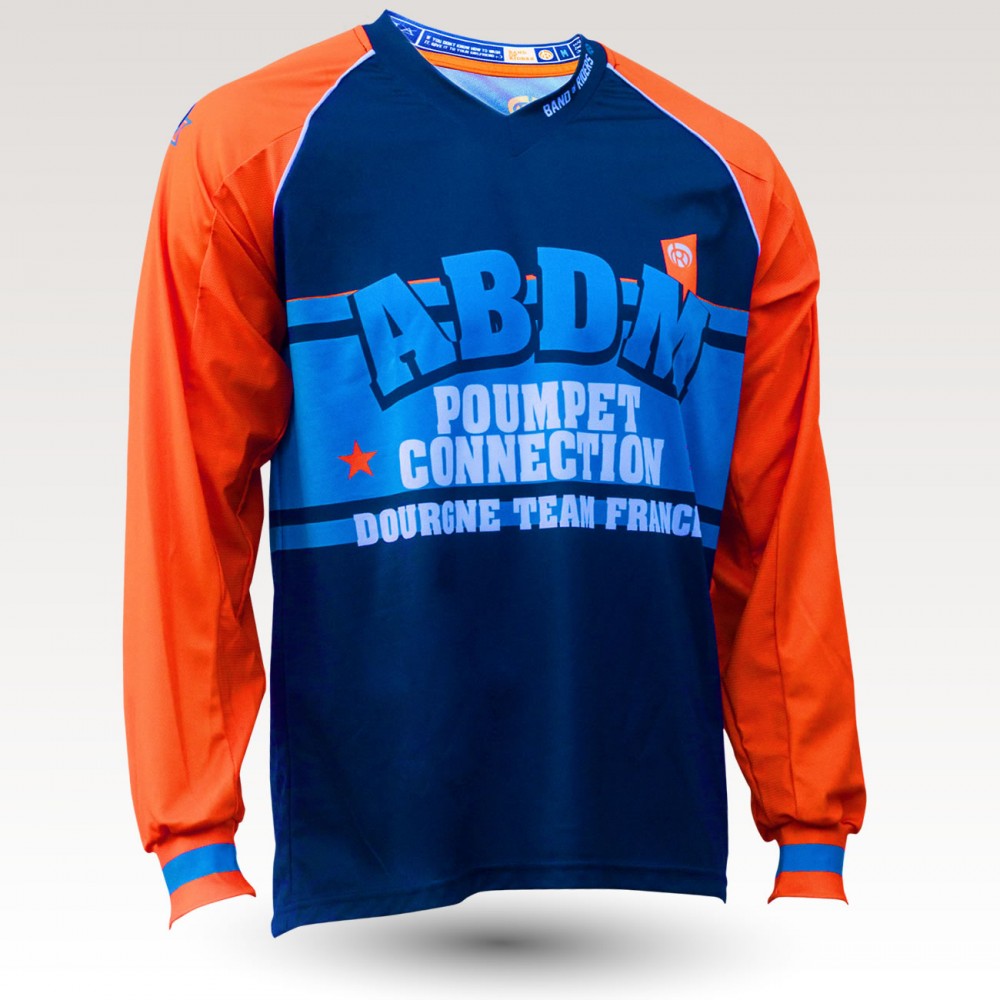 Le mans jersey, long sleeves original MTB downhill DH jersey, technical fabric jersey, most confortable MTB jersey
