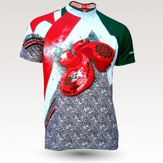 Maillot VTT basque euskal, maillot VTT enduro dh original à manches courtes sublimé, maillot fibre technique, coupe ultra confort VTT