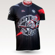 Maillot VTT rock heavy metal, maillot VTT enduro dh original à manches courtes sublimé, maillot fibre technique, coupe ultra confort VTT