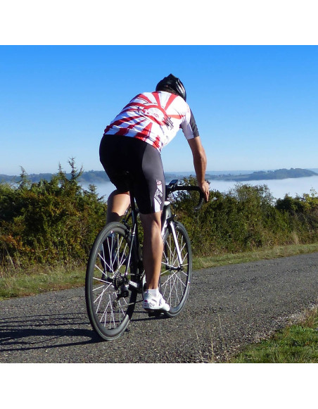 Maillot vélo de route japon, maillot velo original sublimé, maillot fibre technique, coupe ultra confort vélo