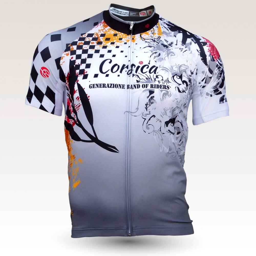 Corsica jersey, short sleeves original cycling jersey, technical fabric jersey, most confortable cyclist  jersey