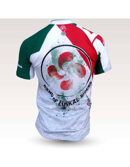 Maillot vélo de route euskal, pays basque, maillot velo original sublimé, maillot fibre technique, coupe ultra confort vélo