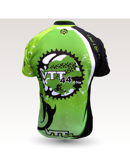 Maillot all mountain MC vtt44 nantes, maillot VTT all mountain original à manches longues sublimé, maillot fibre technique bi-matière, coupe ample ultra confort adaptée au port des protections