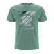 T-shirt NO BRAIN, couleur vert sage