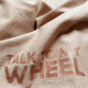 Détail du Talk to my wheel avec effet cuivré